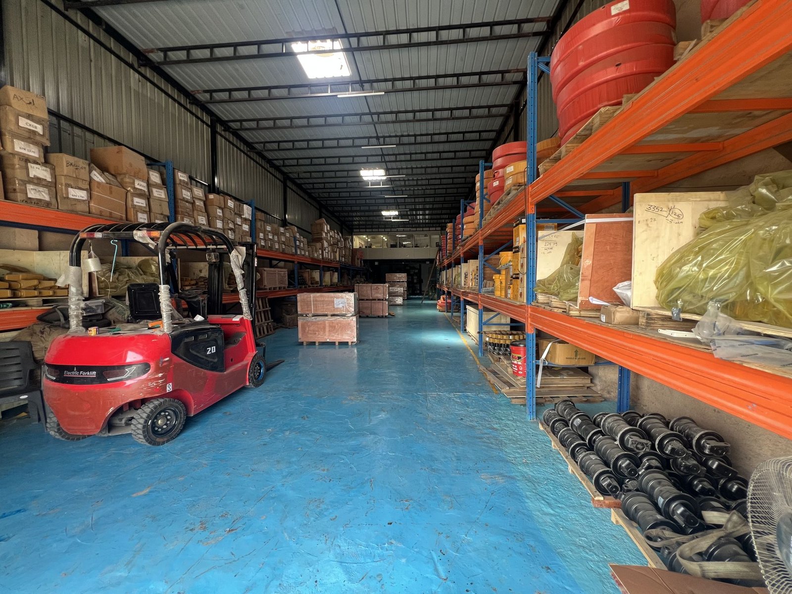 Inside the FEMI spare parts warehouse, Pune